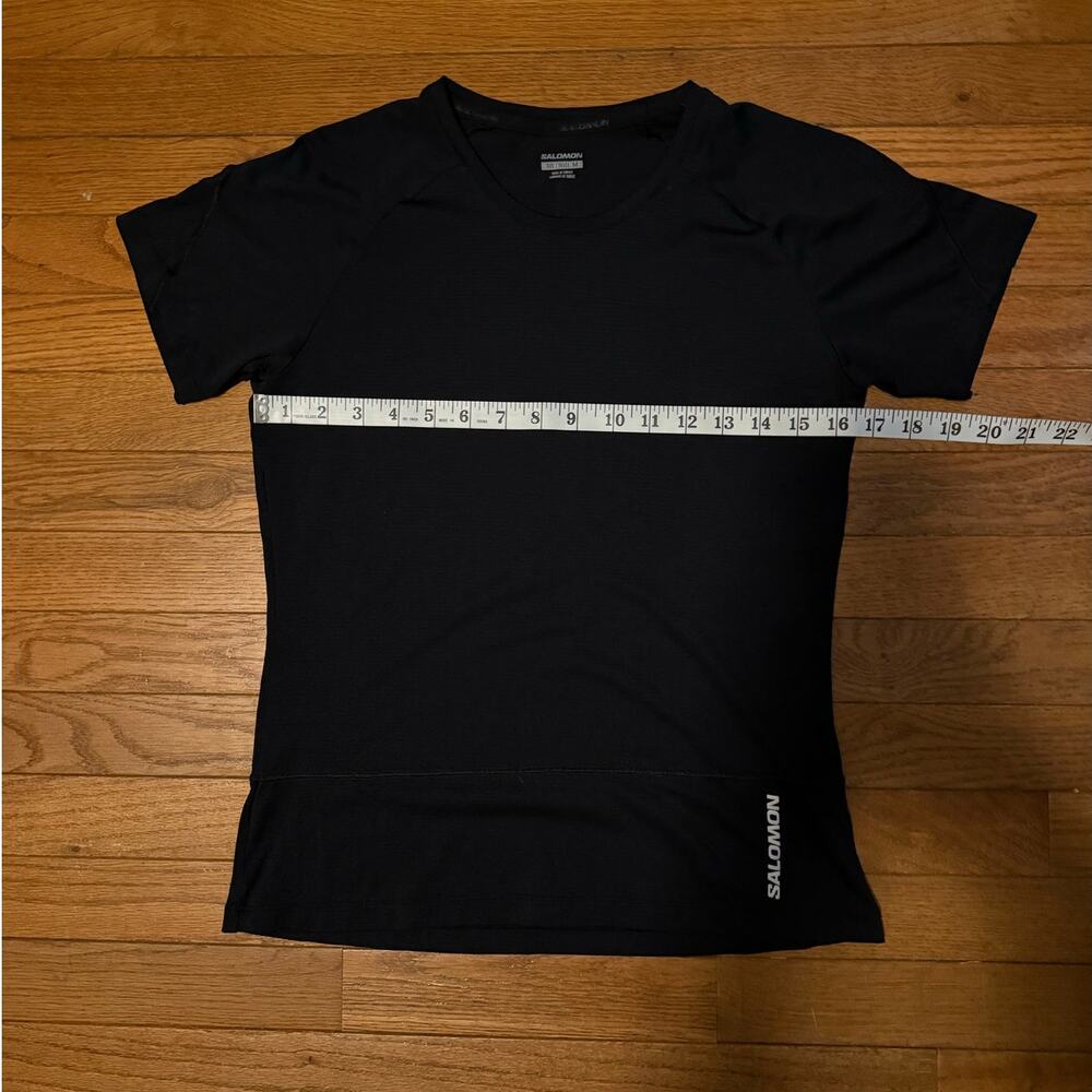 Saloman Womens Black Tee shirt Medium Short Sleeve - Picture 5 of 8